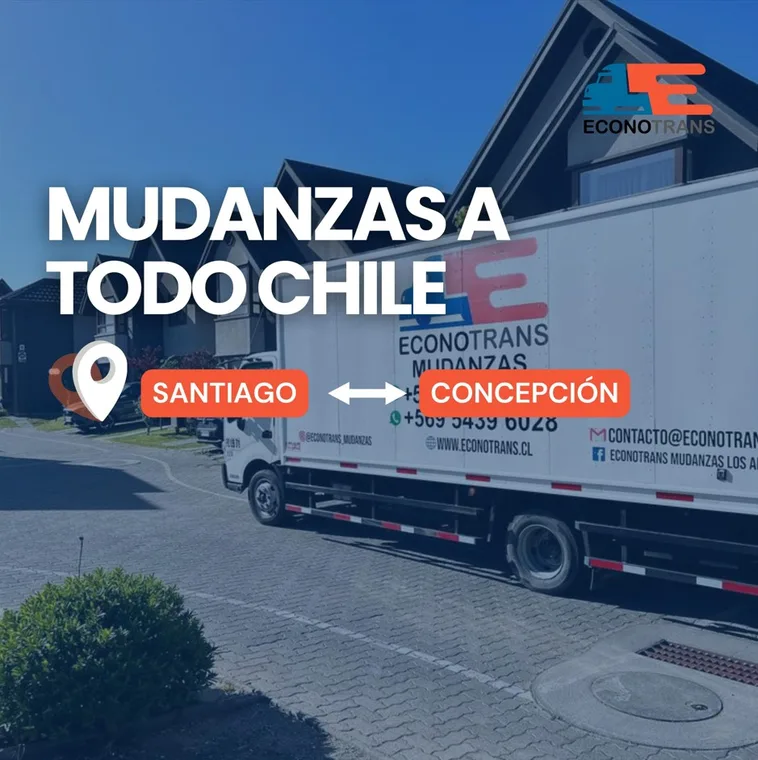 Ruta de mudanza Santiago - Concepción