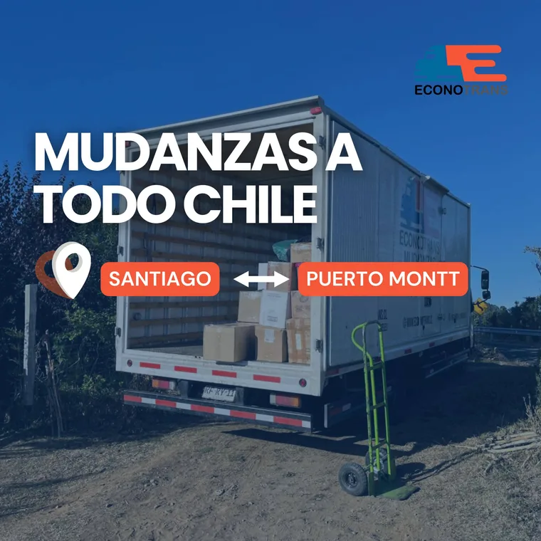 Ruta de mudanza Santiago - Puerto Montt